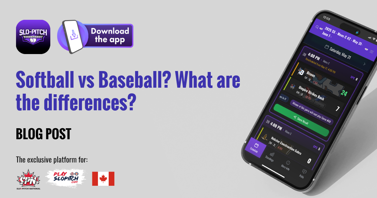 Softball vs Baseball? What are the differences?