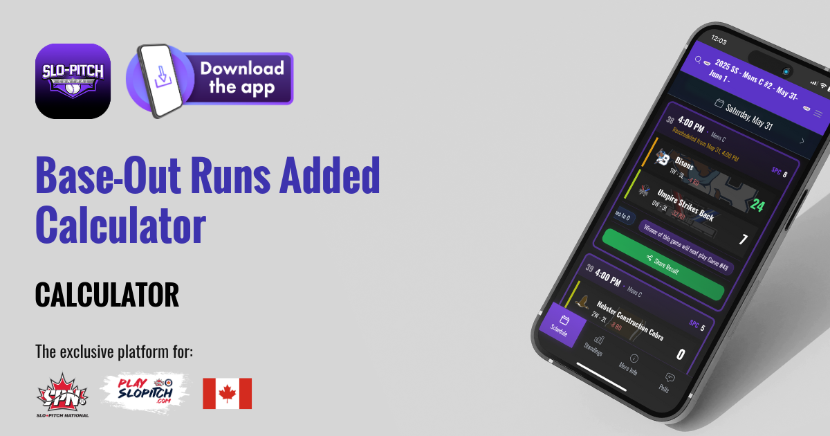 Base-Out Runs Added Calculator